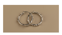 The Forget-Me-Not 'Wreath' Silver Hoop Earrings