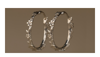 The Forget-Me-Not 'Wreath' Silver Hoop Earrings