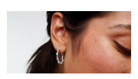 The Forget-Me-Not 'Wreath' Silver Hoop Earrings