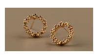 The Forget-Me-Not 'Wreath' 9-carat Gold Stud Earrings
