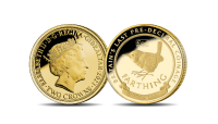   Featuring a beautiful remastering of one of Britain’s most iconic pre-decimal coins, the ‘Wren Farthing,’ this limited-edition coin has been struck in solid 9-carat gold to Proof quality, the highest possible standard unrivalled in sharpness, detail and finish.