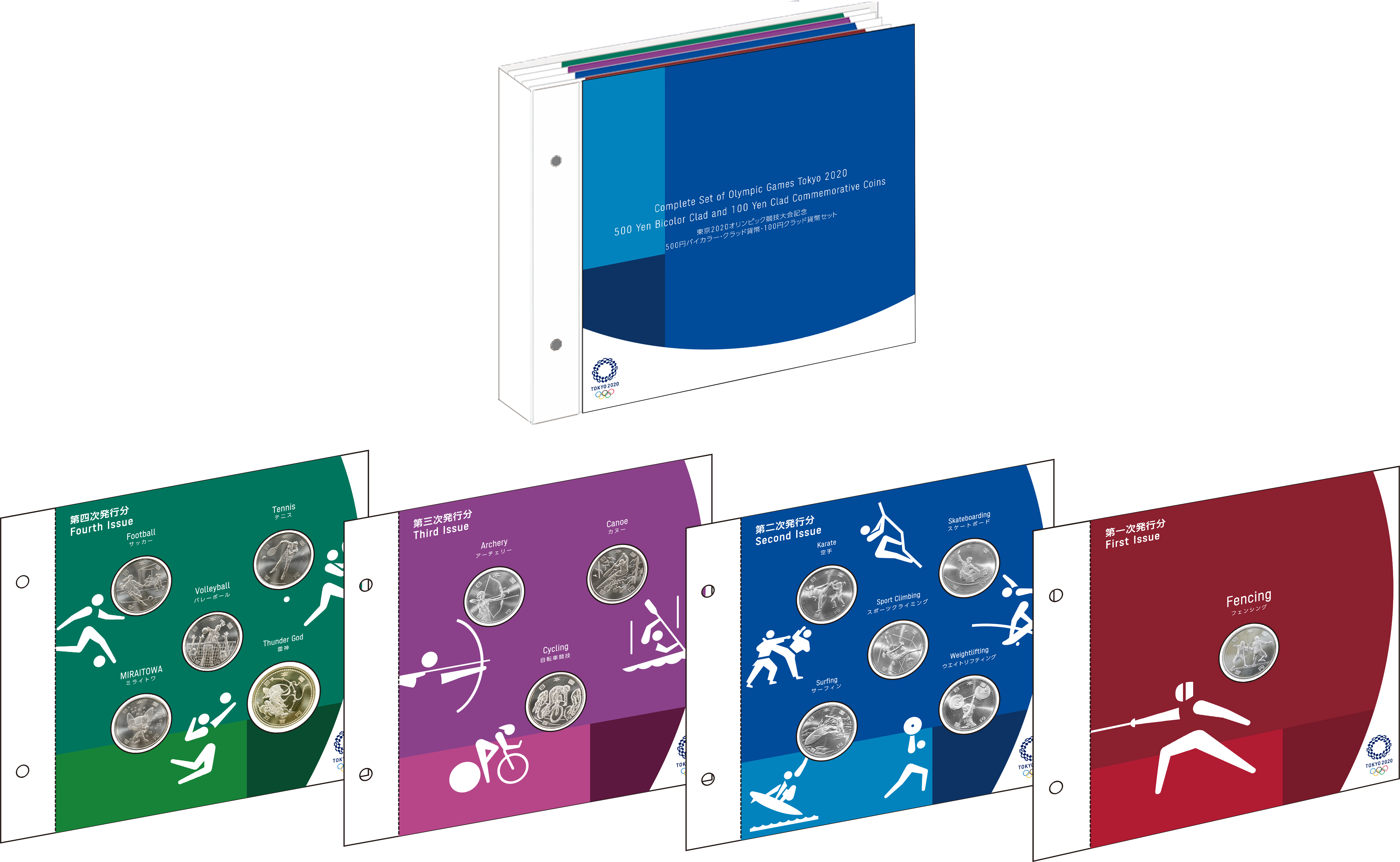 All of the official Japan Mint Tokyo Olympic coins in one limited edition set! All of the official Japan Mint Tokyo Olympic coins in one limited edition set!