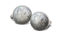 Pure Silver Half Sovereign Cufflinks