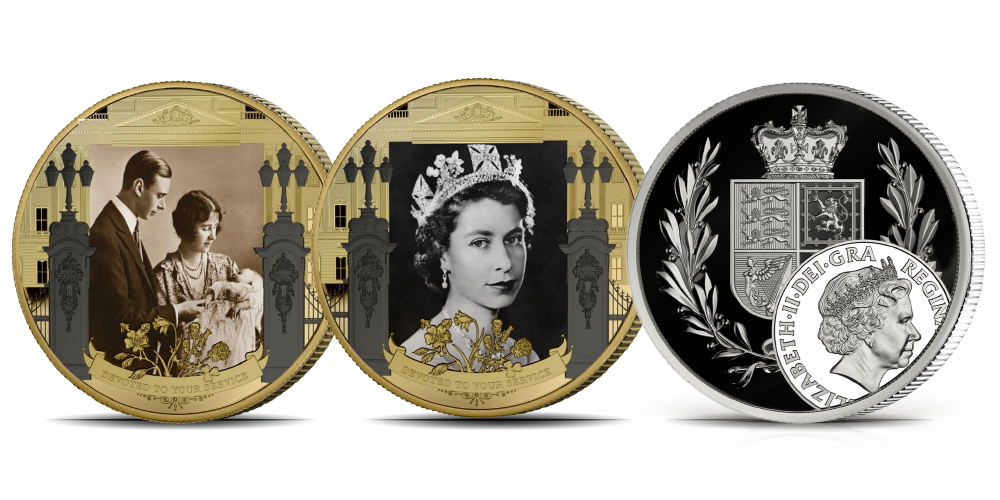 QEII 3 coin set 