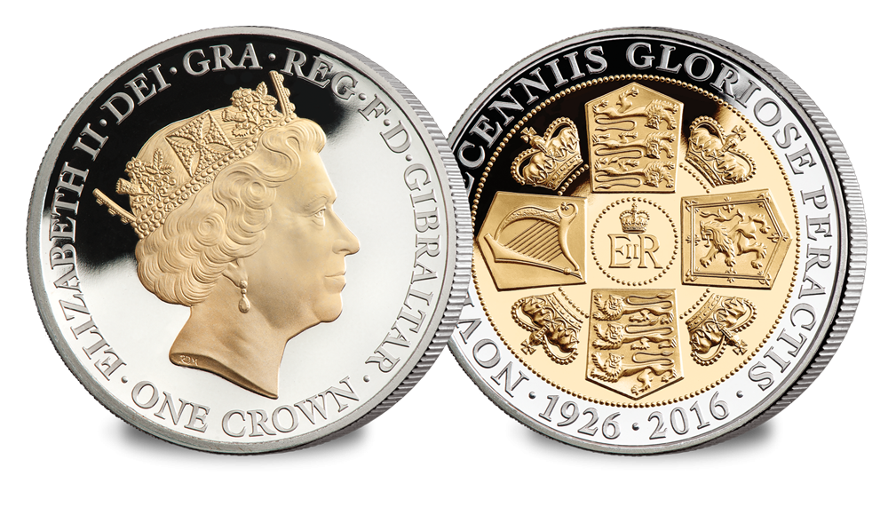 Her Majesty's 90th Birthday Crown Coin  by Raphael Maklouf