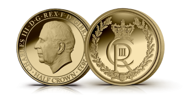 King Charles III Commemorative Coin Layered in pure 24-carat Fairmined Gold	 