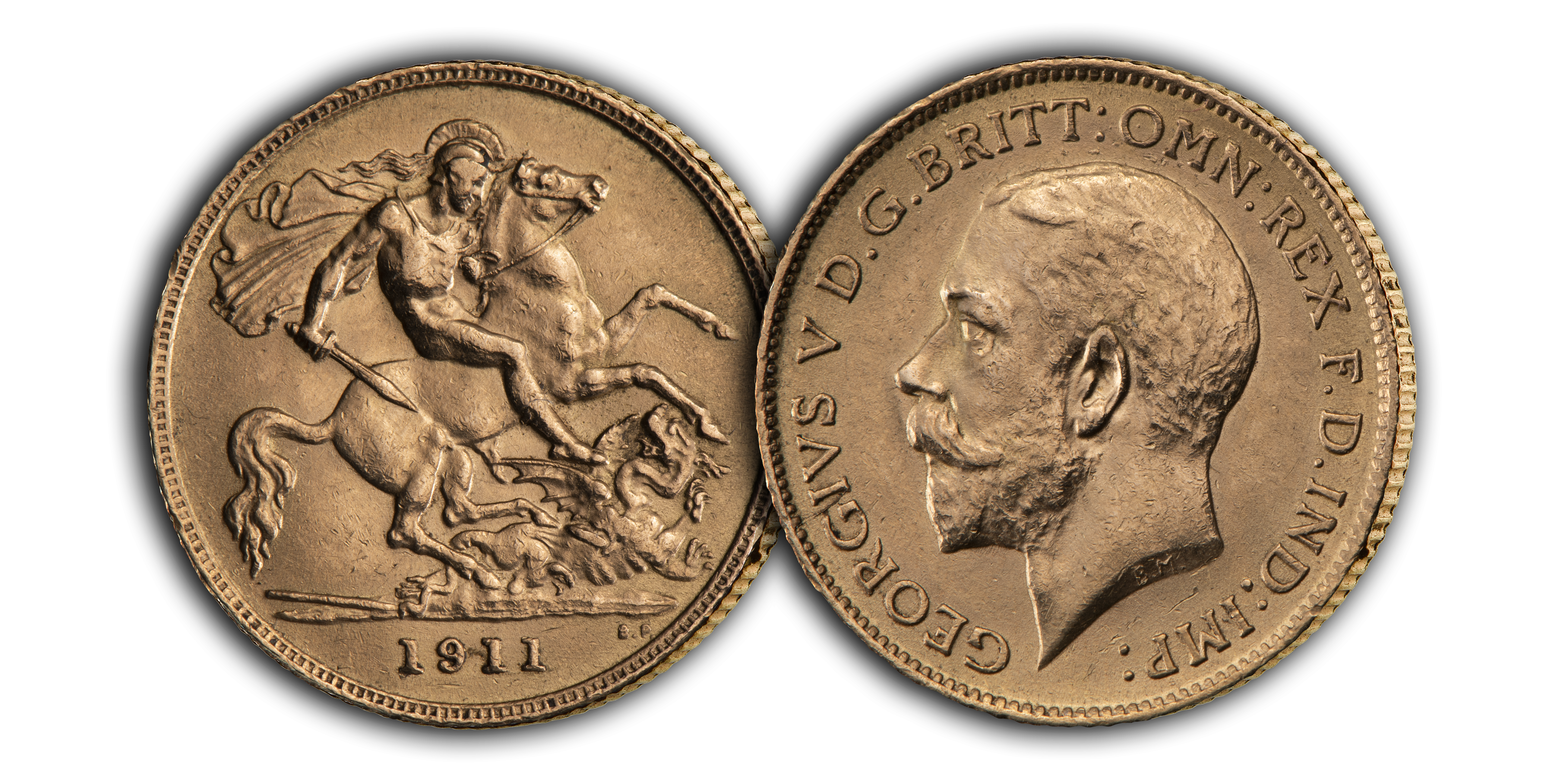 The King George V Half Sovereign solid 22-Carat Gold The King George V Half Sovereign solid 22-Carat Gold