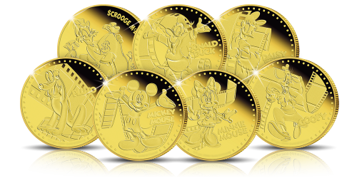 Disney 7 Pure Gold Coin Set Disney 7 Pure Gold Coin Set