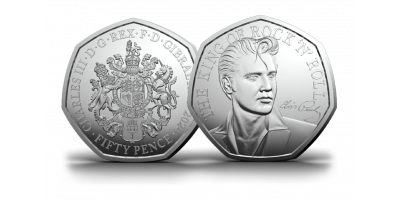 The 'Official 2024 Elvis Presley Sterling Silver Fifty Pence' Coin