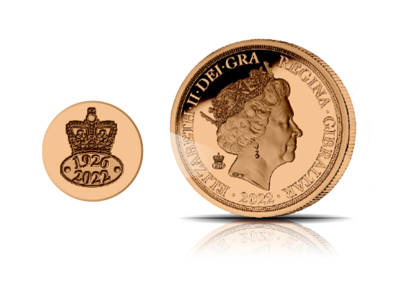 Our Sovereign Remembered Gold Quarter Sovereign Zoomed Privy Mark