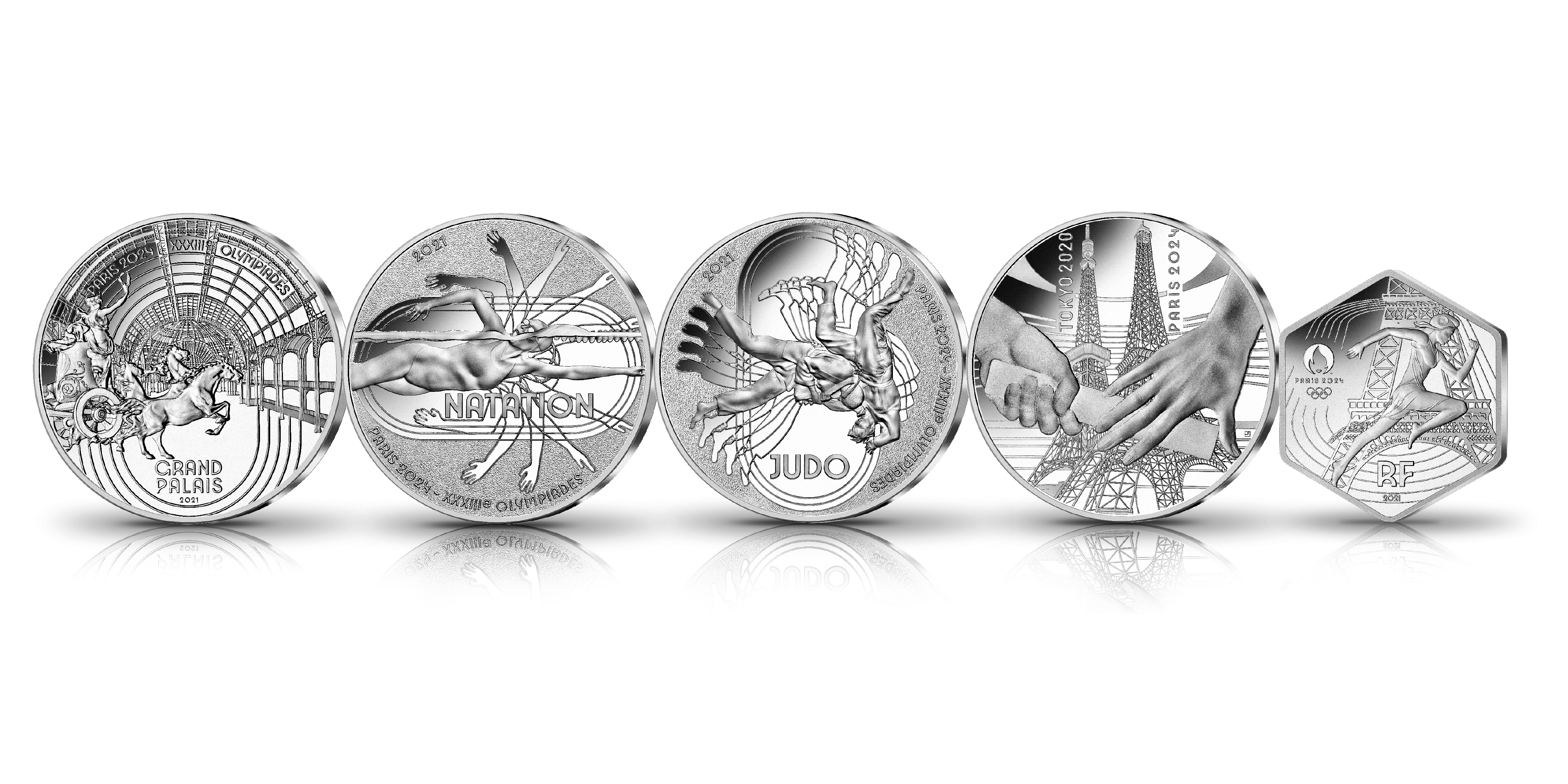 The Paris 2024 The Official Courntdown Silver Coin Set Limited First Strike Edition