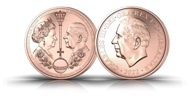 The Passing of the Crown Brilliant Uncirculated Gold Quarter Sovereign