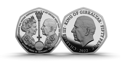 The Passing of the Crown Silver Fifty Pence 