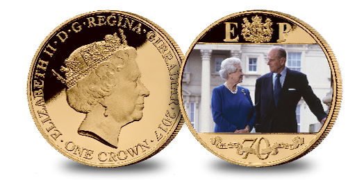 Platinum Wedding Anniversary 2000's Photographic Coin Platinum Wedding Anniversary 2000's Photographic Coin
