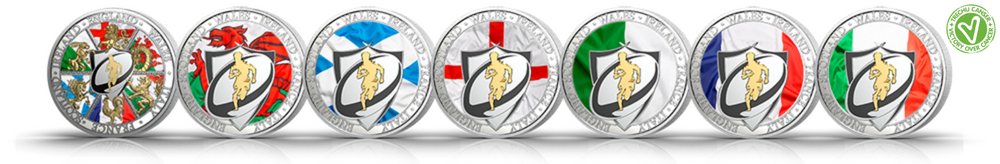 Six Nations Rugby 7 Coin Set
