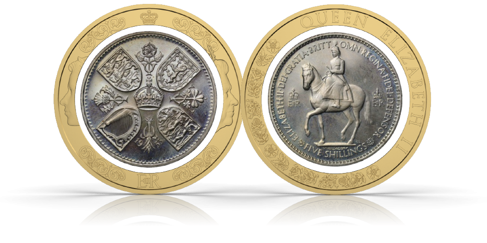 Original Coin - Queen Elizabeth II 1953 Coronation Crown