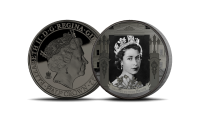   Queen Elizabeth II 1926-2022 layered in Black Gold