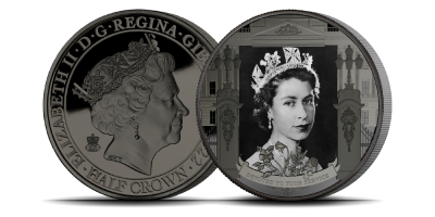 Queen Elizabeth II 1926-2022, Devoted to Service - Layered in Black Gold