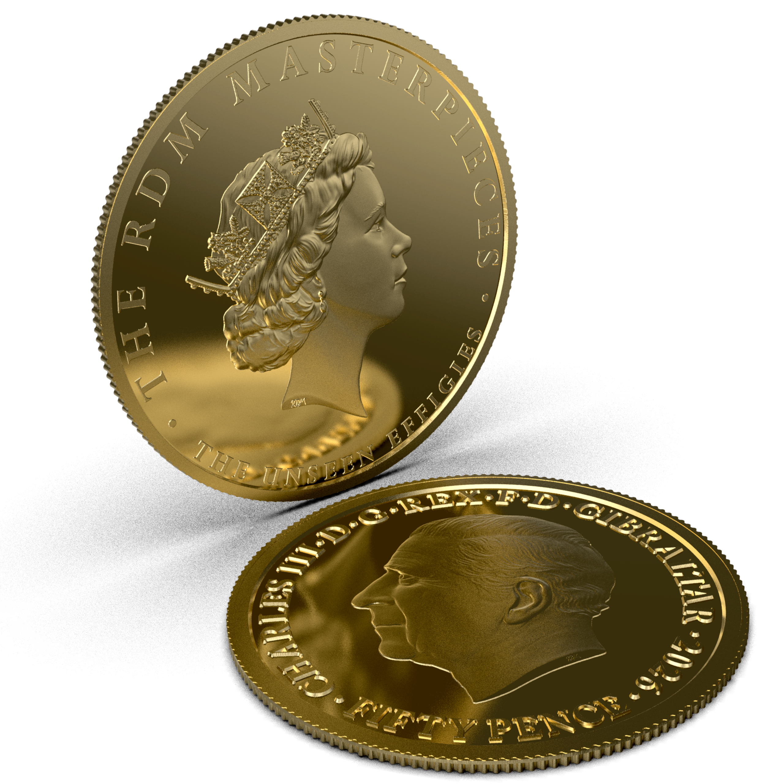 The 'Unseen Effigies' by Raphael Maklouf 1/200th oz Pure Gold Coin