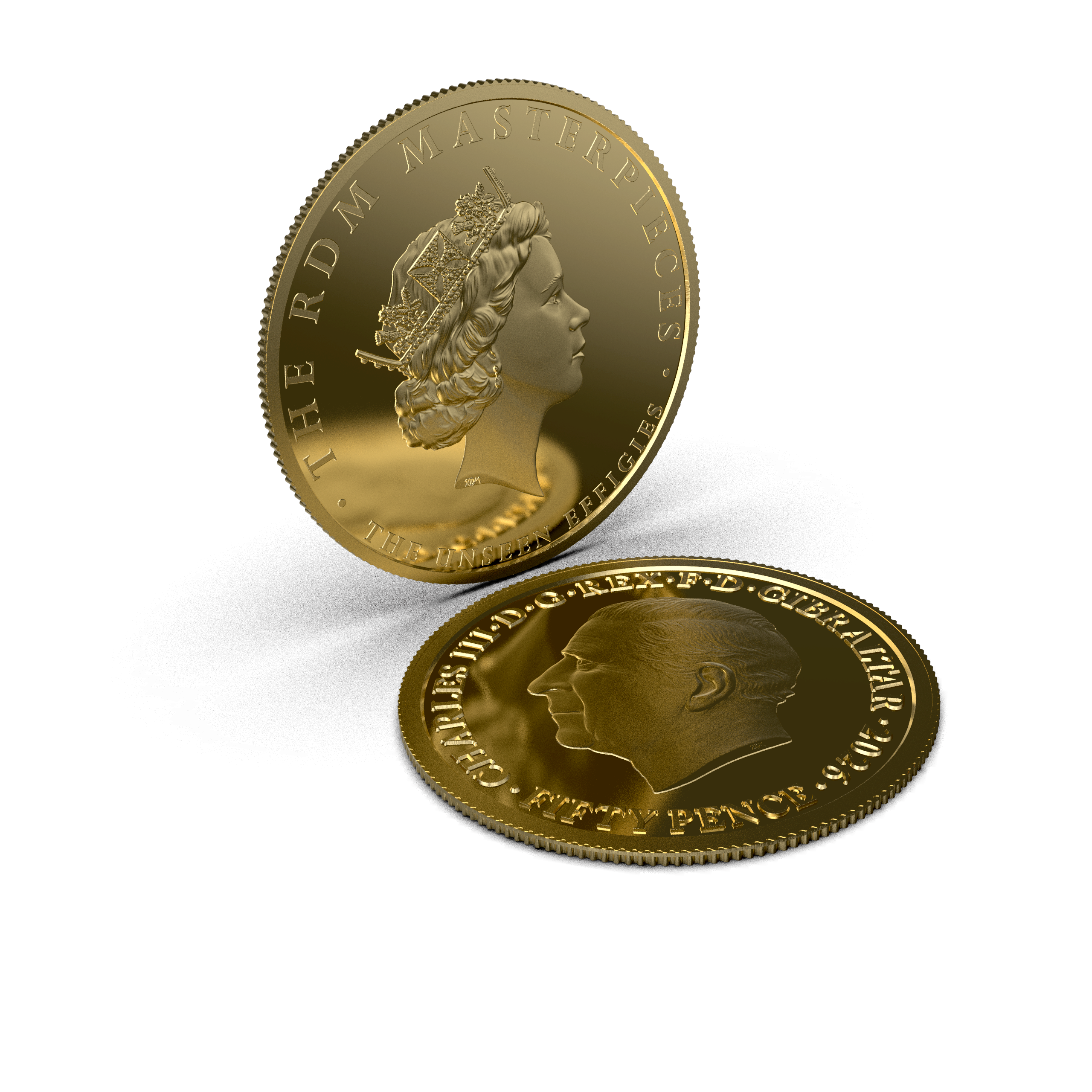 Queen Elizabeth II The Unseen Effigy by Raphael Maklouf Gold Coin