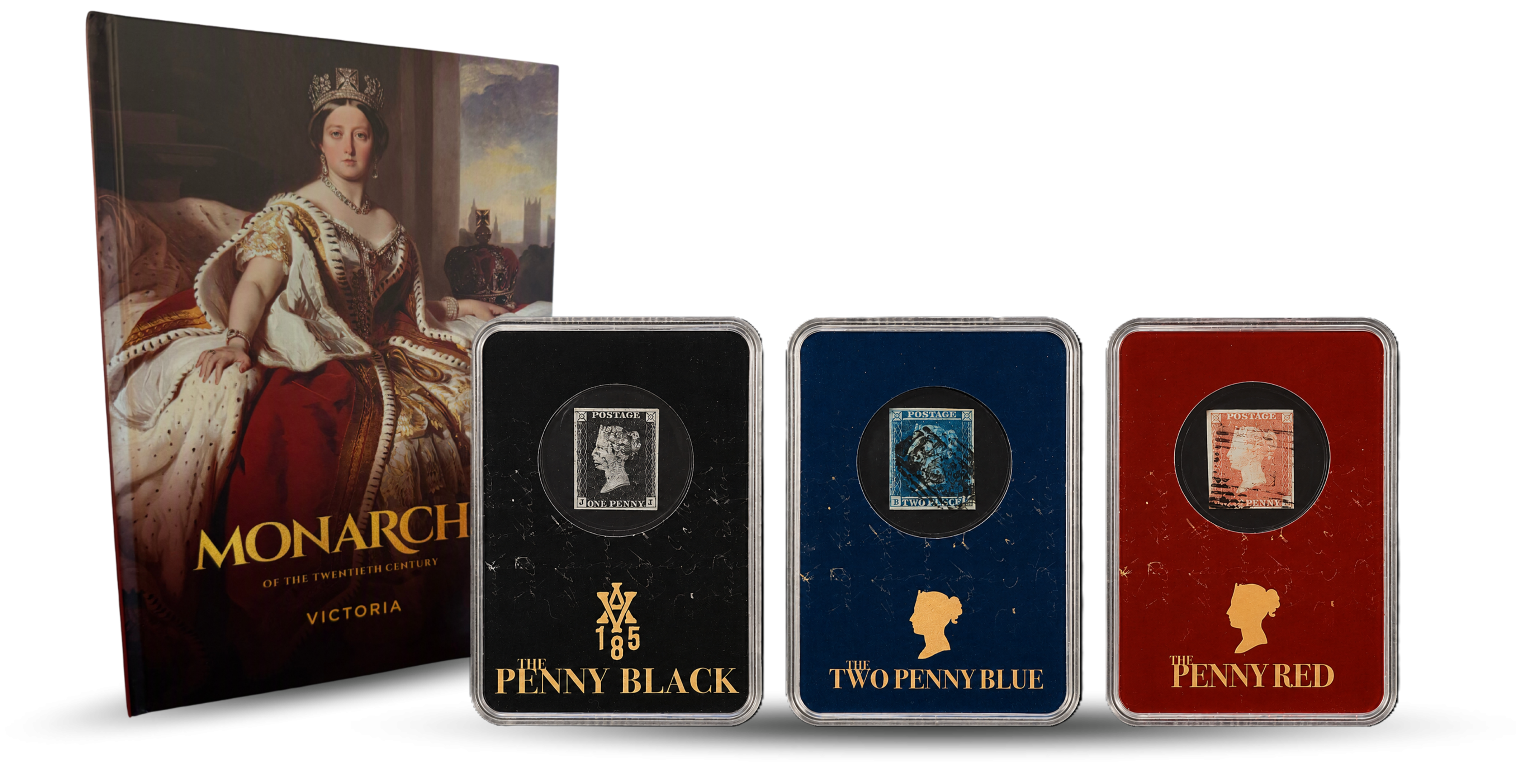   The Three Penny Stamp and Book Set