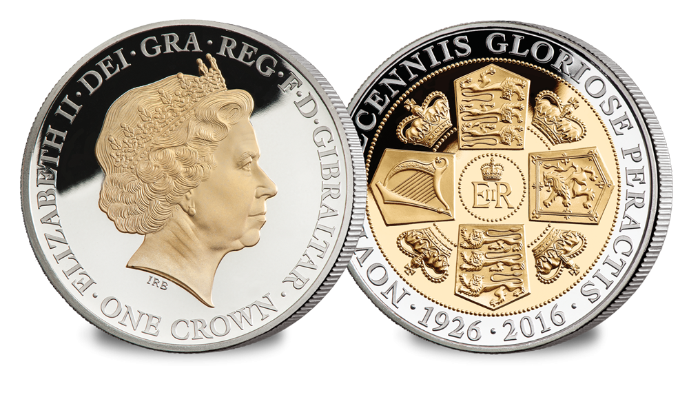 Queens 90th Birthday Crown Coin - The Rank-Broadley portrait Queens 90th Birthday Crown Coin - The Rank-Broadley portrait