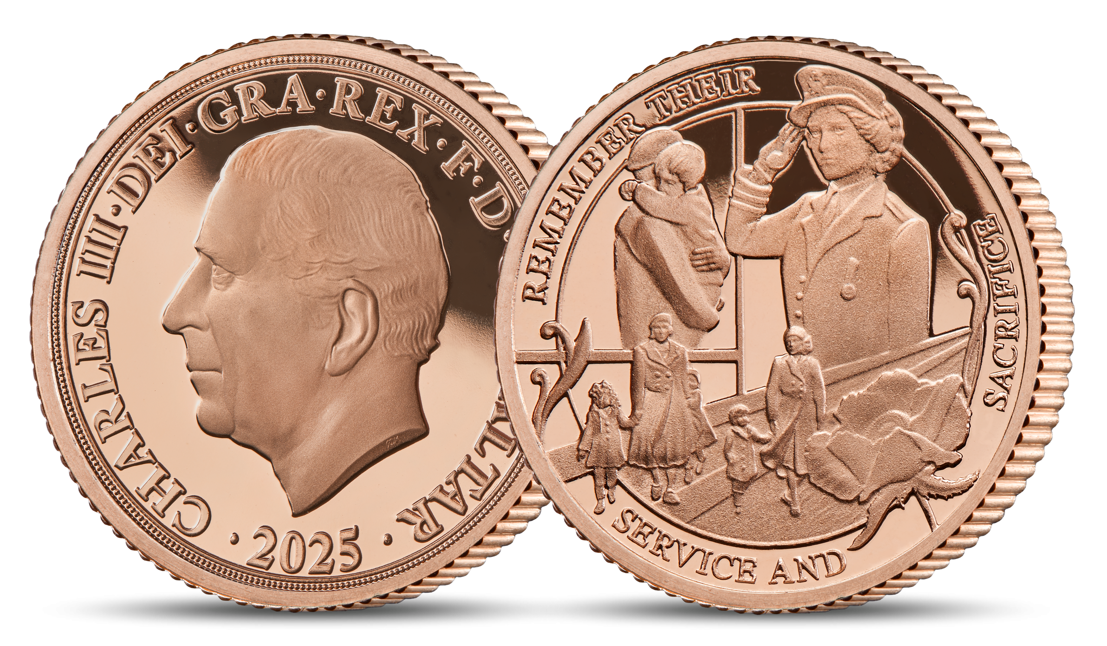 The Remembrance 2025 'Voices of our Veterans' Solid Gold Quarter Sovereign