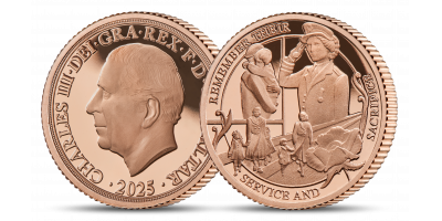 The Remembrance 2025 'Voices of our Veterans - Family & Community' Solid Gold Quarter Sovereign
