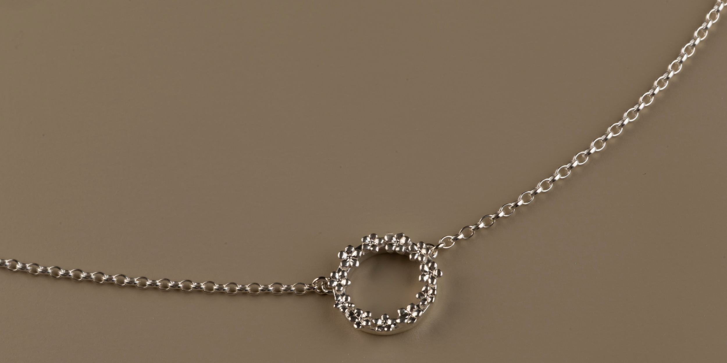 The Forget-Me-Not 'Wreath' Silver Necklace