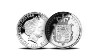 George IV’s spectacular ‘Shield’ design, emastered in a strictly limited and exclusive one-year-only pure silver edition.