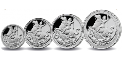 The World's First Silver Sovereign Four Coin Set