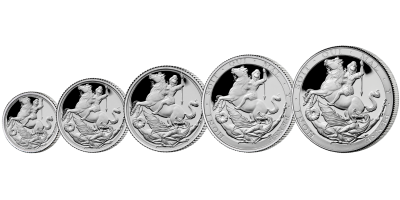 The World's First Silver Sovereign Five-Coin Set