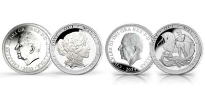 The Sovereigns of the Modern Monarch Double Silver Sovereign Set 