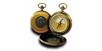 S.S. City Of Cairo King Edward VII Silver Rupee Compass 