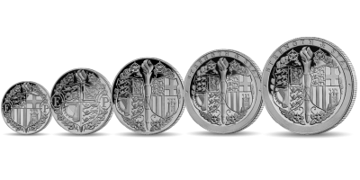 Strength & Stay Seven Decades of Devotion Five Coin Silver Sovereign Set