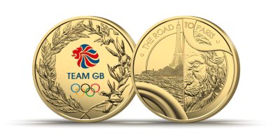 The official Team GB: Road to Paris Gold Layered Medal 