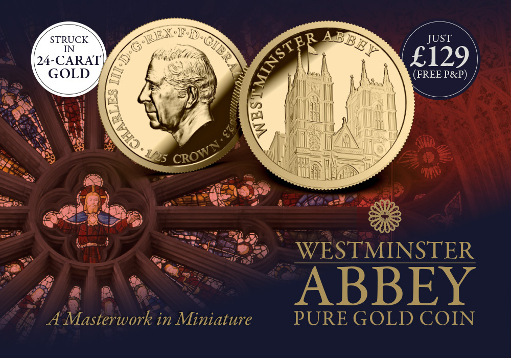The 2023 Westminster Abbey Pure Gold Coin 