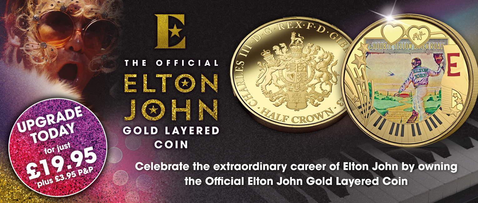 Elton John Gold Layered Coin
