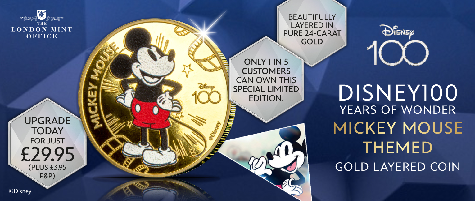 The Official Disney Mickey Mouse Themed Gold Layered Coin