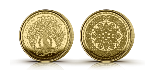 The Celtic Legends 'Tree of Life' Gold Layered Medal 