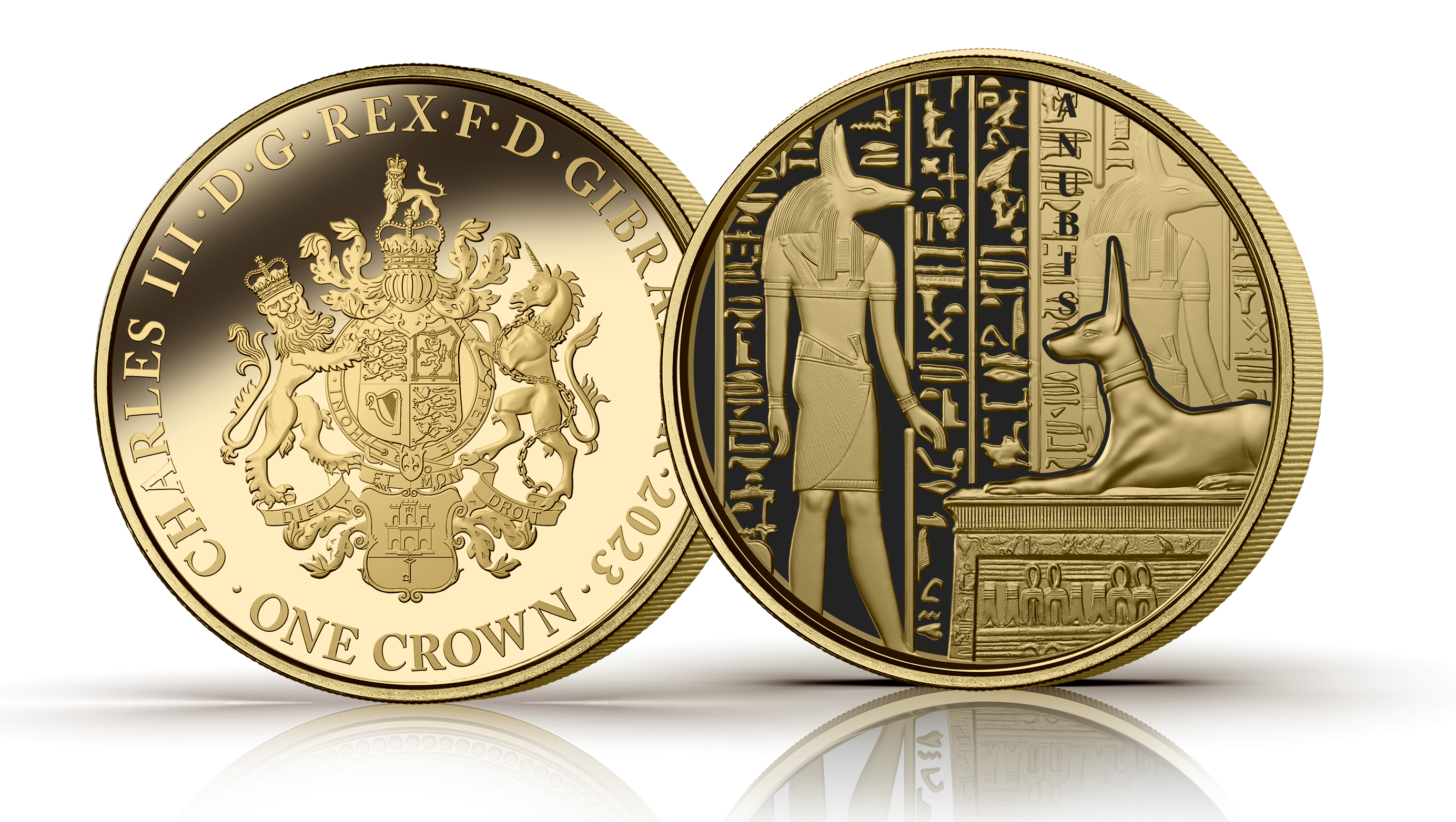 Treasures of a Golden Pharaoh - 'Anubis, God of the Dead' Gold Layered Coin