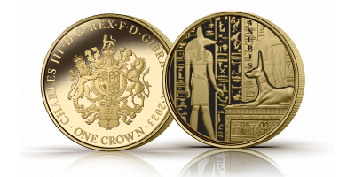 Treasures of a Golden Pharaoh - 'Anubis, God of the Dead' Gold Layered Coi