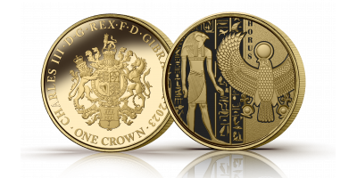 Treasures of a Golden Pharaoh - 'Horus, God of Kingship and Sky' Gold Layered Coin ...