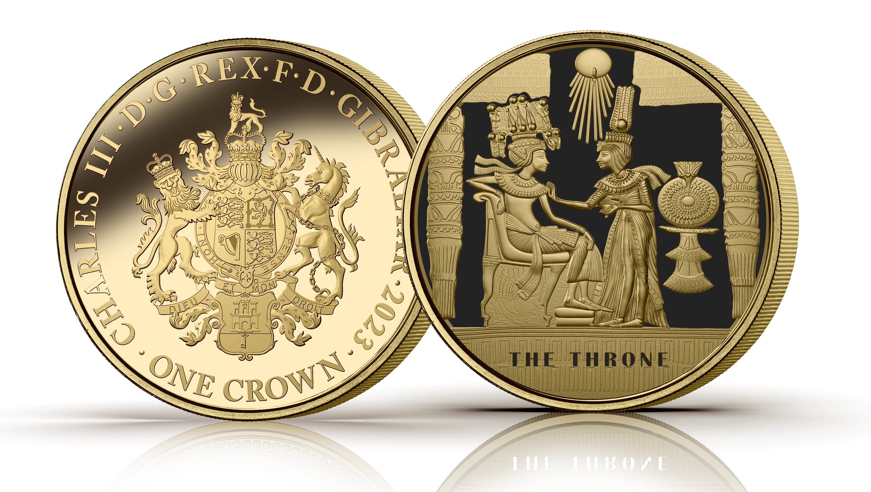 Treasures of a Golden Pharaoh - 'The Royal Throne of Tutankhamun' Gold Layered Coin