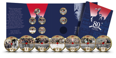 The 80th Anniversary of Victory in Europe Gold Layered Coin Collection