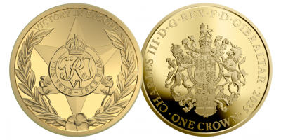 The Victory in Europe 'Remembered' Gold Layered Coin 