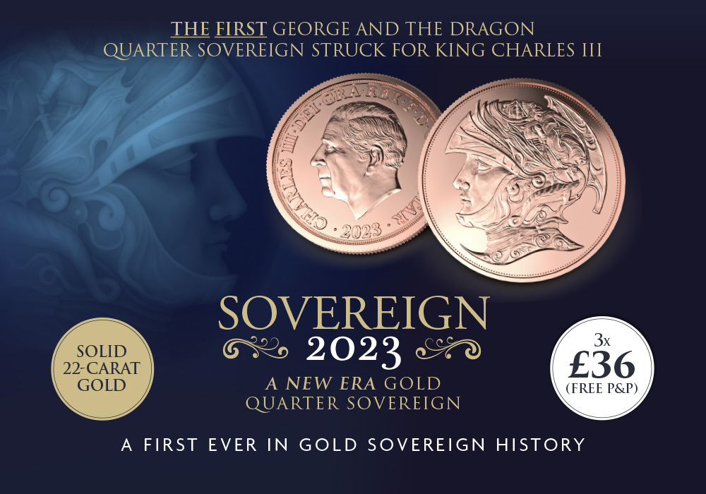 Sovereign 2023: 'A New Era' Brilliant Uncirculated Gold Quarter Sovereign