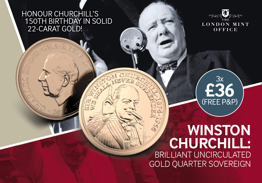 The 2024 Winston Churchill Brilliant Uncirculated Quarter Sovereign 
