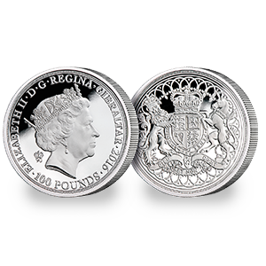 £100 Silver Piedfort Coin